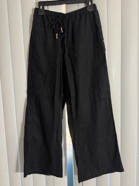Women’s Black Linen Pants - Classic Casual Fit